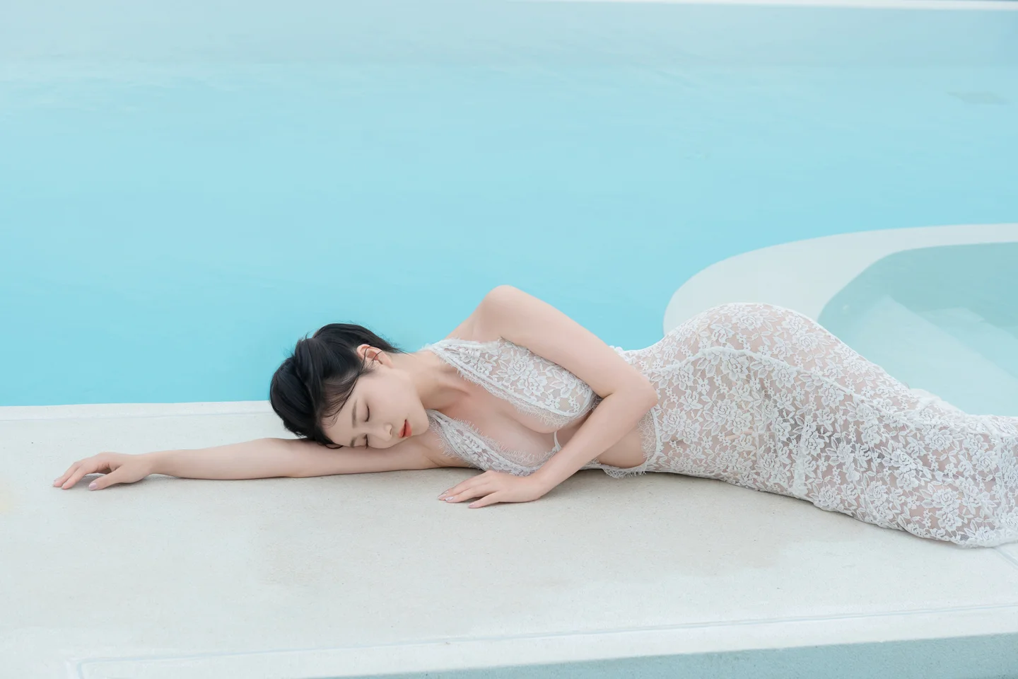 年年 - 白色连衣裙 [73P-314MB] tg@simisebaisi 【丝足阁】030.webp